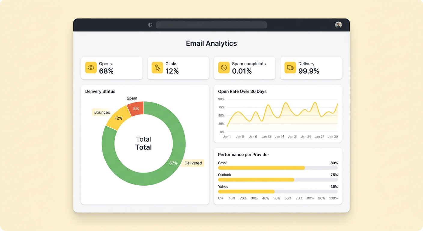 Email analytics dashboard