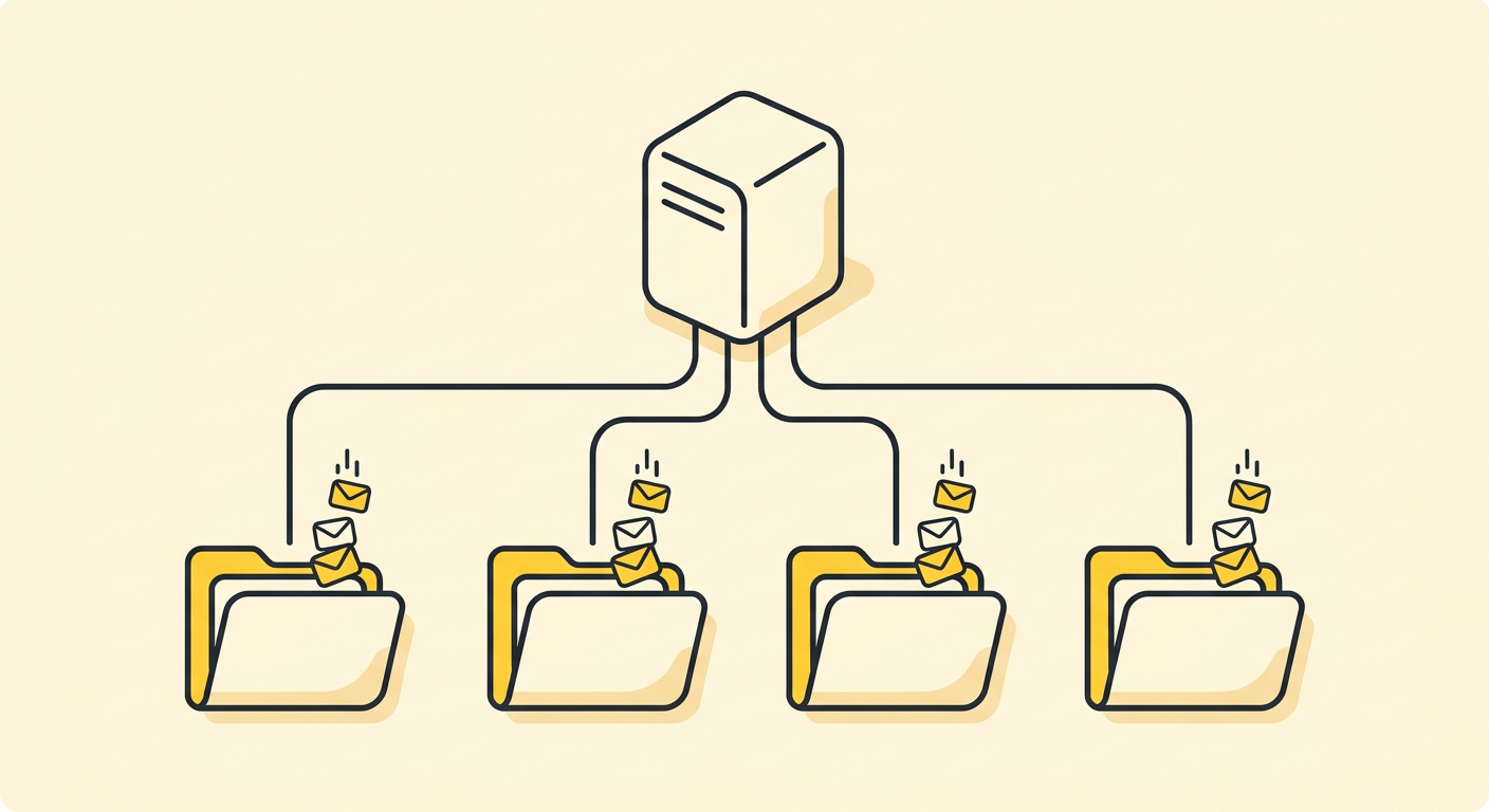 One server, one stream per client