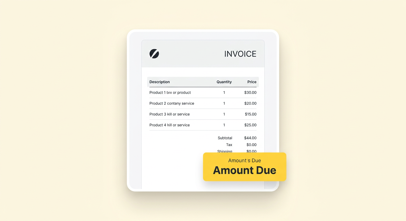 Invoice email template