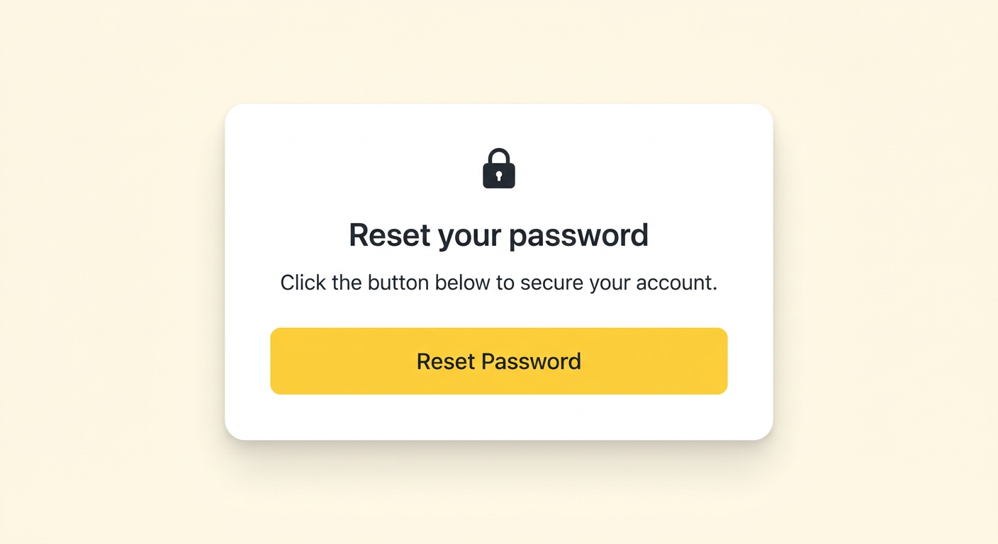 Password reset email template
